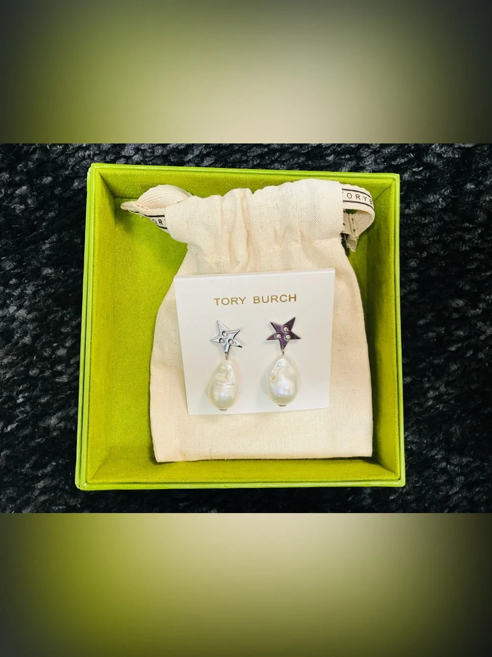 Star Cultured Pearl Drop Earrings